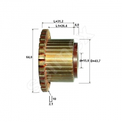 Komutator 33-wyc.15,0x43,7x31,2 | K-334315-124