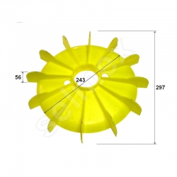 Przewietrznik silnika Fi=297, h=56 /wentylator-135