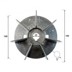 Przewietrznik silnika 25 x 190/51 | Aluminiowy-1831